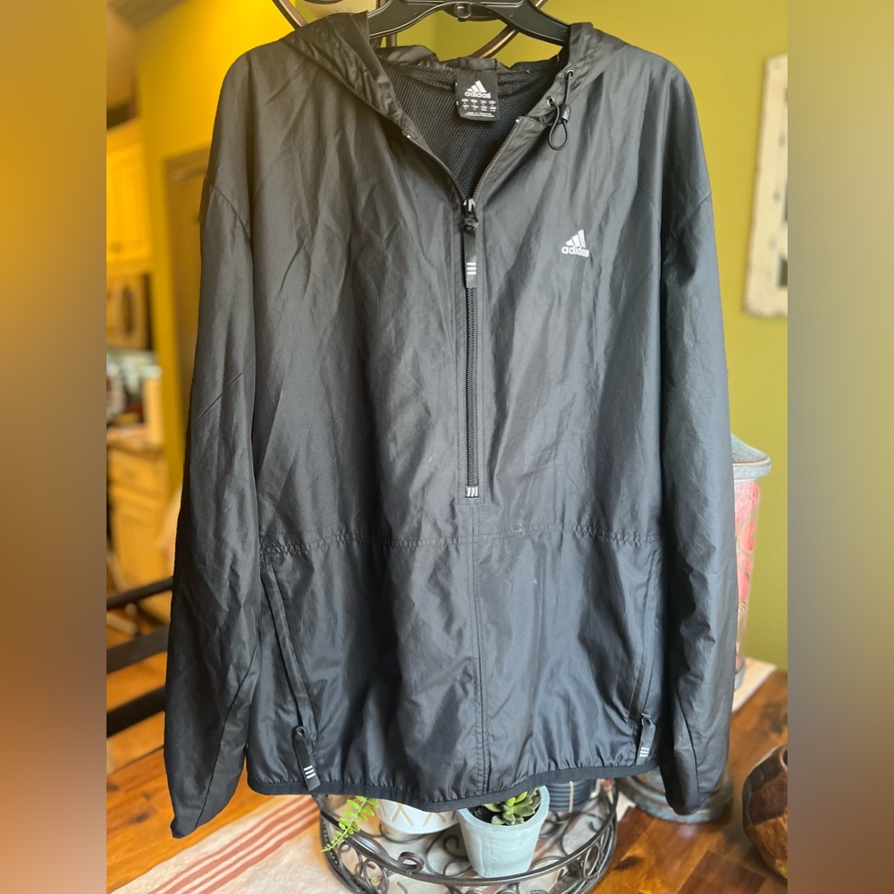 Adidas Men's Classic Black Windbreaker